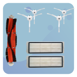 ZESTAW SZCZOTKI FILTRY DO ROBOROCK E20 E25 E35 S50 S60 S65 S5 S6 MAXV S501