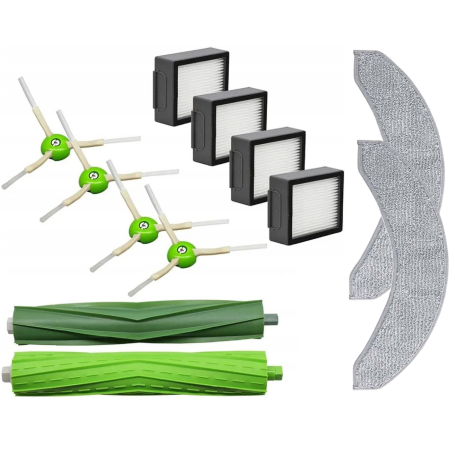 ZESTAW SZCZOTKI FILTRY MOP do iRobot Roomba COMBO J7 J7+ J9 J9+ PLUS 10 MAX